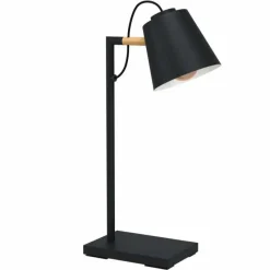 Lampes Vintages & Rétros-Luminaires Eglo Lampe de table Eglo-Leuchten LACEY Brun, Noir, 1 lumière