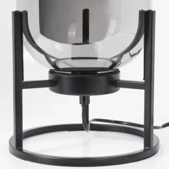 Suspension Verre Fumé-hofstein Lampe de table Elvange Noir, 1 lumière