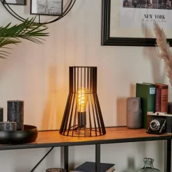 Lampes Industrielles-hofstein Lampe de table Emporia Noir, 1 lumière