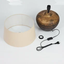 Lampes En Tissu-hofstein Lampe de table Exchange Brun, Blanc, 1 lumière