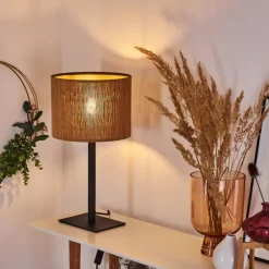 Style Boho-Chic-hofstein Lampe de table Exchange Noir, 1 lumière