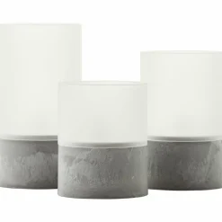 Luminaires Brilliant Lampe de table extérieure set de 3 Brilliant Bougie LED Gris, 1 lumière