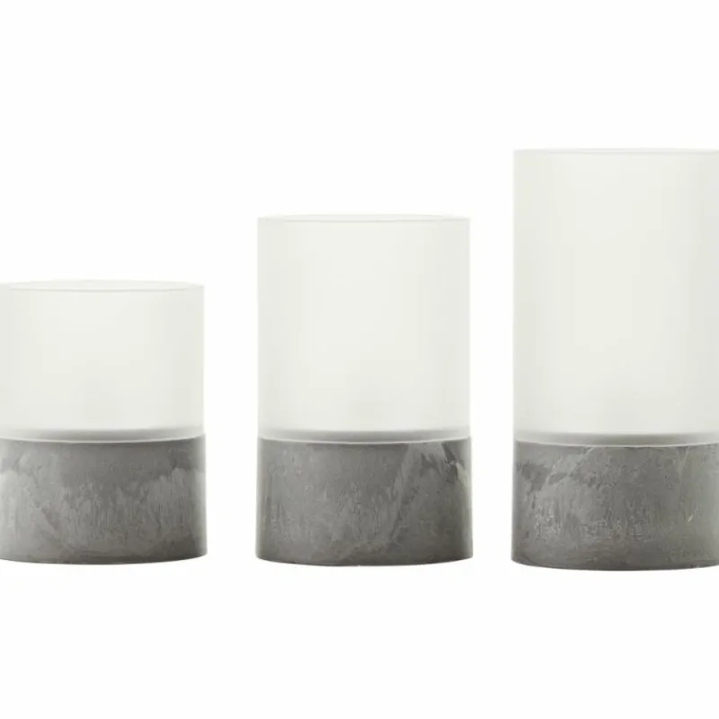 Luminaires Brilliant Lampe de table extérieure set de 3 Brilliant Bougie LED Gris, 1 lumière