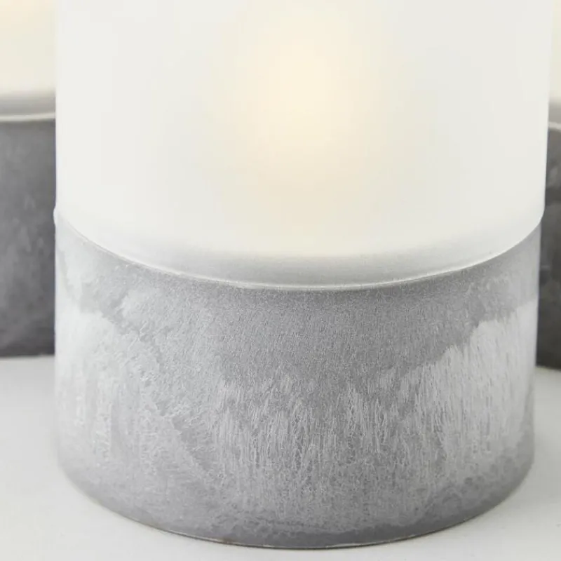 Luminaires Brilliant Lampe de table extérieure set de 3 Brilliant Bougie LED Gris, 1 lumière