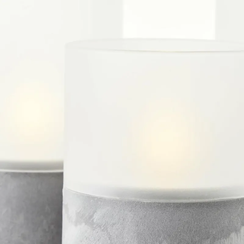 Luminaires Brilliant Lampe de table extérieure set de 3 Brilliant Bougie LED Gris, 1 lumière