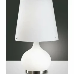 Luminaires Fabas Luce Lampe de table Fabas Luce ADE Nickel mat, 2 lumières