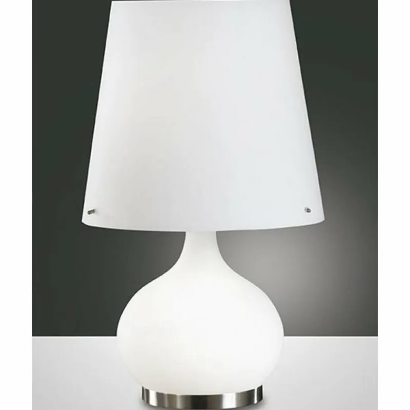 Luminaires Fabas Luce Lampe de table Fabas Luce ADE Nickel mat, 2 lumières