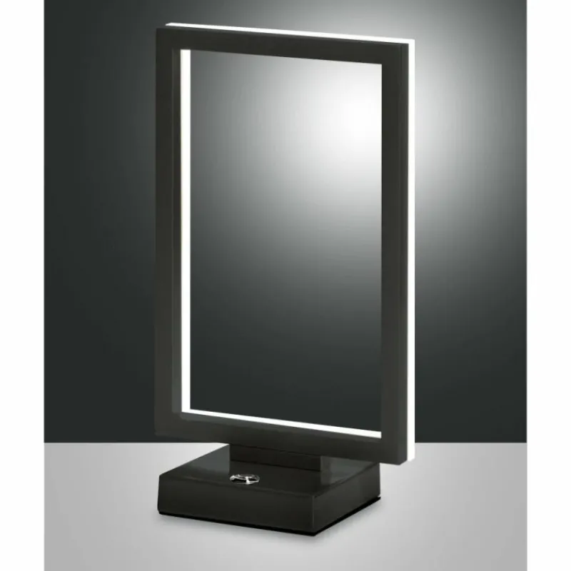 Luminaires Fabas Luce Lampe de table Fabas Luce Bard LED Anthracite, 1 lumière