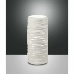 Luminaires Fabas Luce Lampe de table Fabas Luce Marbella Blanc, 1 lumière* Lampes À Poser