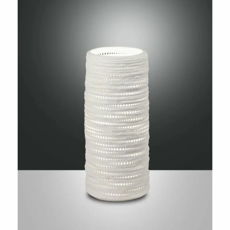 Luminaires Fabas Luce Lampe de table Fabas Luce Marbella Blanc, 1 lumière* Lampes À Poser