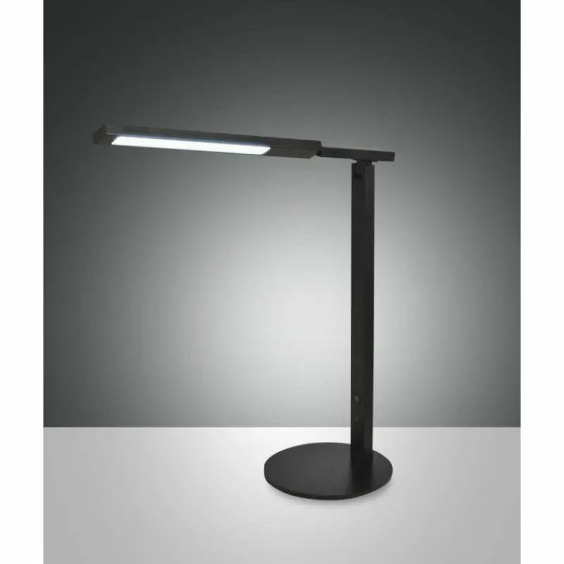 Luminaires Fabas Luce Lampe de table Fabas Luce Ideal LED Noir, 1 lumière