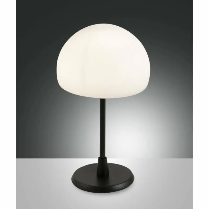 Luminaires Fabas Luce Lampe de table Fabas Luce Gaia LED Noir, 1 lumière