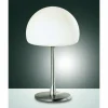 Luminaires Fabas Luce Lampe de table Fabas Luce Gaia LED Nickel mat, 1 lumière