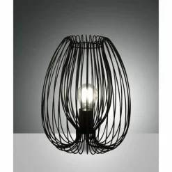 Lampes Vintages & Rétros-Luminaires Fabas Luce Lampe de table Fabas Luce Camp Noir, 1 lumière