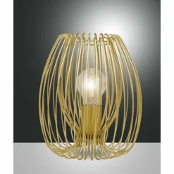 Lampes Dorées-Luminaires Fabas Luce Lampe de table Fabas Luce Camp Or, 1 lumière