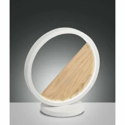 Lampes En Bois-Luminaires Fabas Luce Lampe de table Fabas Luce Pierre LED Écru, Blanc, 1 lumière