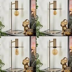 Lampes Vintages & Rétros-hofstein Lampe de table Faido Laiton, 1 lumière