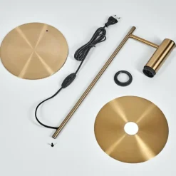 Lampes Vintages & Rétros-hofstein Lampe de table Faido Laiton, 1 lumière