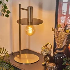 Lampes Vintages & Rétros-hofstein Lampe de table Faido Laiton, 1 lumière
