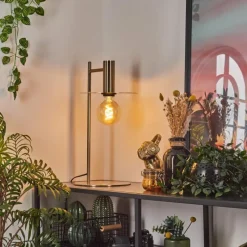 Lampes Vintages & Rétros-hofstein Lampe de table Faido Laiton, 1 lumière