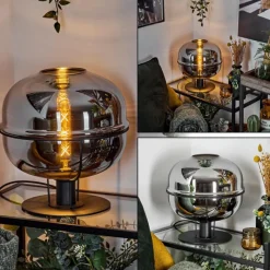 Suspension Verre Fumé-hofstein Lampe de table Feiro Noir, 1 lumière