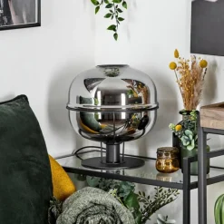 Suspension Verre Fumé-hofstein Lampe de table Feiro Noir, 1 lumière