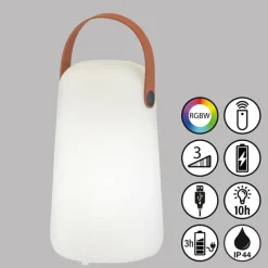 FHL easy Lampe de table Collgar LED Blanc, 1 lumière, Télécommandes, Changeur de couleurs* Lampes À Poser