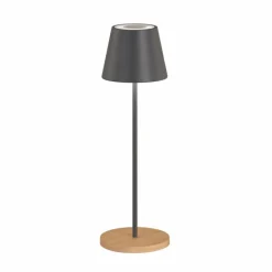 Lampes En Bois-FHL easy Lampe de table Cosenza LED Gris, Écru, 1 lumière, Changeur de couleurs