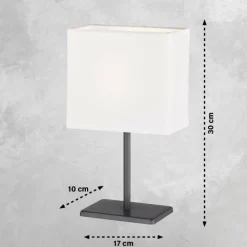 Lampes En Tissu-FHL easy Lampe de table Kate Noir, 1 lumière