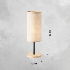 Lampes En Tissu-FHL easy Lampe de table Kira Noir, 1 lumière