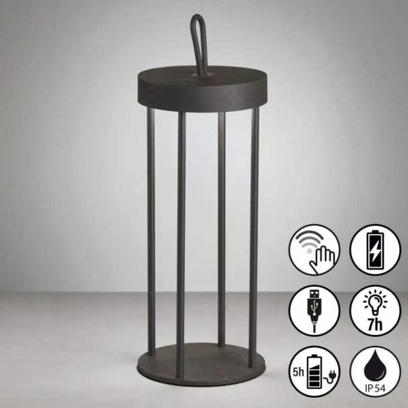 FHL easy Lampe de table Kante LED Noir, 1 lumière* Éclairage Led