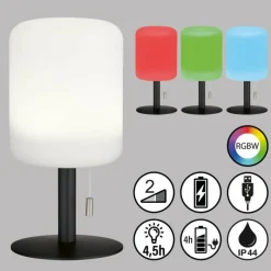 FHL easy Lampe de table Larino LED Anthracite, 1 lumière, Changeur de couleurs* Éclairage Led