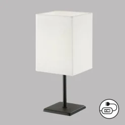 Lampes En Tissu-FHL easy Lampe de table Lela Noir, 1 lumière