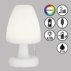 FHL easy Lampe de table Termoli LED Blanc, 1 lumière, Changeur de couleurs* Éclairage Led