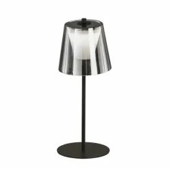 Suspension Verre Fumé-FHL easy Lampe de table FHL-easy Marbella LED Noir, 1 lumière