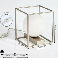 hofstein Lampe de table Finnseter Champagne, 1 lumière