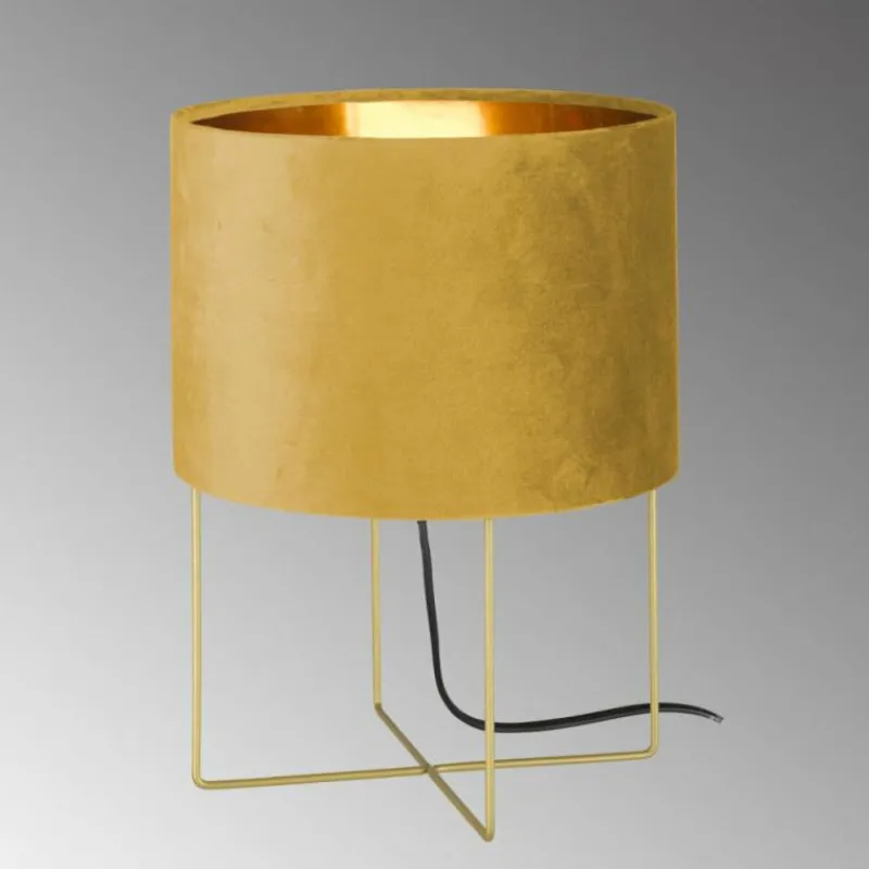 Lampes En Tissu-Luminaires Fischer & Honsel Lampe de table Fischer & Honsel Aura Or, 1 lumière