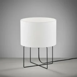 Lampes En Tissu-Luminaires Fischer & Honsel Lampe de table Fischer & Honsel Java Noir, 1 lumière