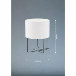 Lampes En Tissu-Luminaires Fischer & Honsel Lampe de table Fischer & Honsel Java Noir, 1 lumière