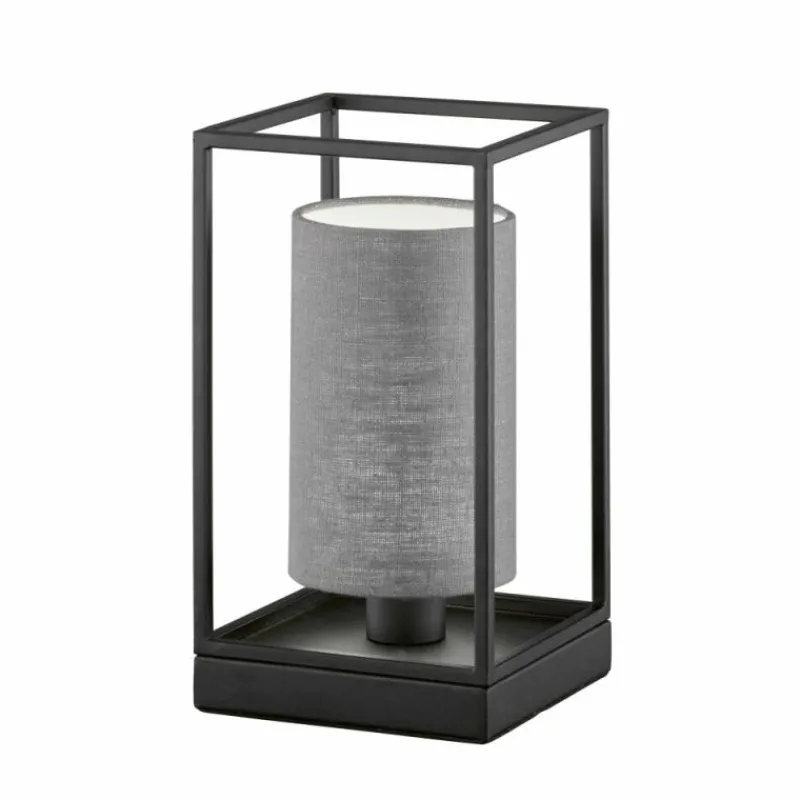 Lampes En Tissu-Luminaires Fischer & Honsel Lampe de table Fischer & Honsel Gilli Noir, 1 lumière