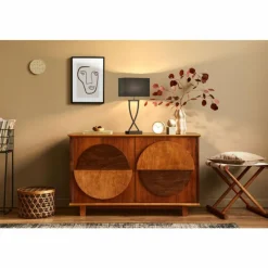 Lampes En Tissu-Luminaires Fischer & Honsel Lampe de table Fischer & Honsel Anni Noir, 1 lumière