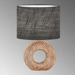 Lampes En Tissu-Luminaires Fischer & Honsel Lampe de table Fischer & Honsel Hanke Couleur bois, 1 lumière