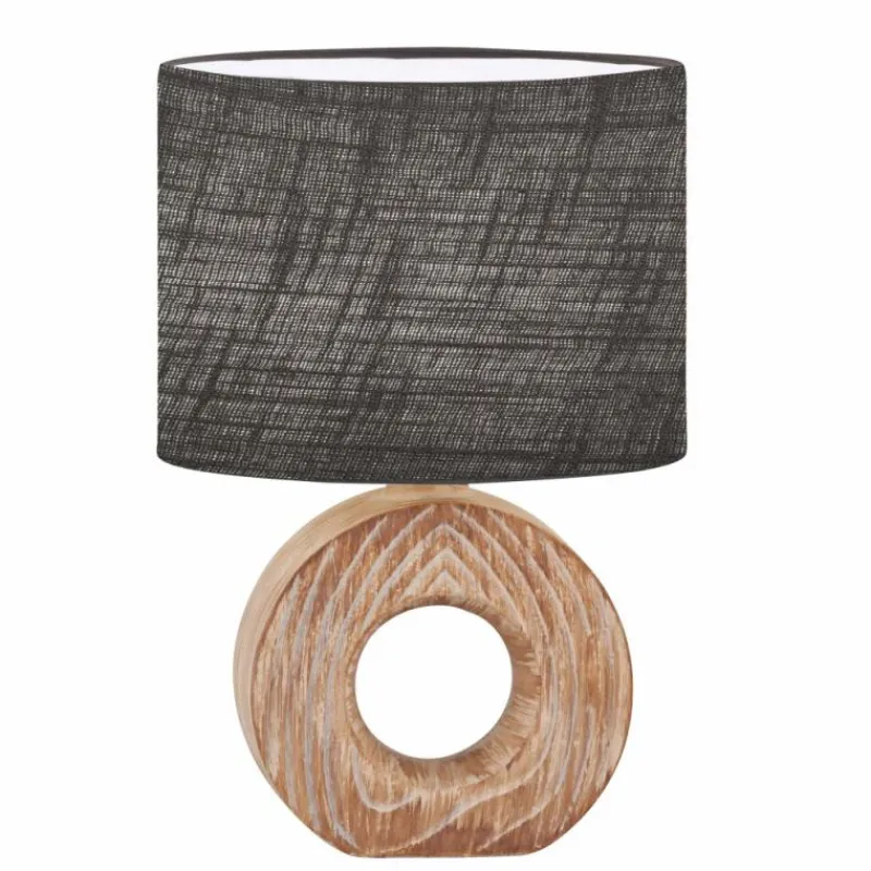 Lampes En Tissu-Luminaires Fischer & Honsel Lampe de table Fischer & Honsel Hanke Couleur bois, 1 lumière