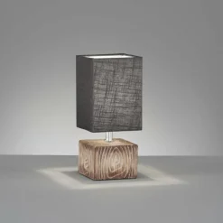 Lampes En Tissu-Luminaires Fischer & Honsel Lampe de table Fischer & Honsel Hauke Couleur bois, 1 lumière