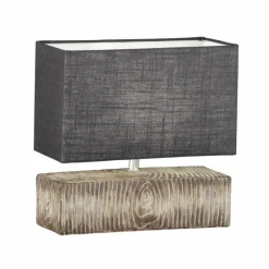 Lampes En Tissu-Luminaires Fischer & Honsel Lampe de table Fischer & Honsel Hauke Couleur bois, 1 lumière