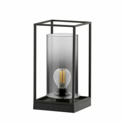 Suspension Verre Fumé-Luminaires Fischer & Honsel Lampe de table Fischer & Honsel Samu Noir, 1 lumière