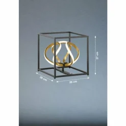 Lampes Dorées-Luminaires Fischer & Honsel Lampe de table Fischer & Honsel Gesa LED Or, Noir, 1 lumière