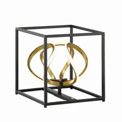 Lampes Dorées-Luminaires Fischer & Honsel Lampe de table Fischer & Honsel Gesa LED Or, Noir, 1 lumière