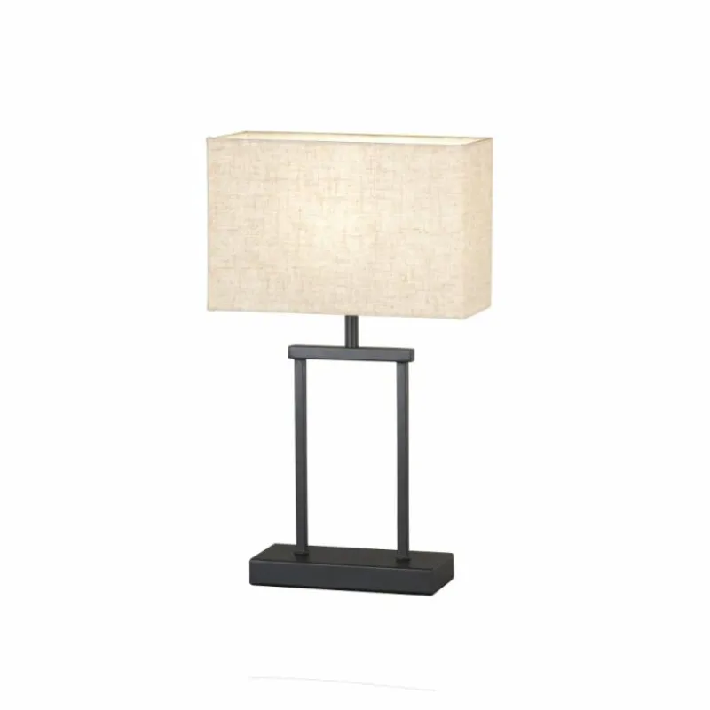 Lampes En Tissu-Luminaires Fischer & Honsel Lampe de table Fischer & Honsel Ann Noir, 1 lumière