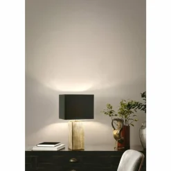 Lampes En Tissu-Luminaires Fischer & Honsel Lampe de table Fischer & Honsel Ouro Bronze, 1 lumière